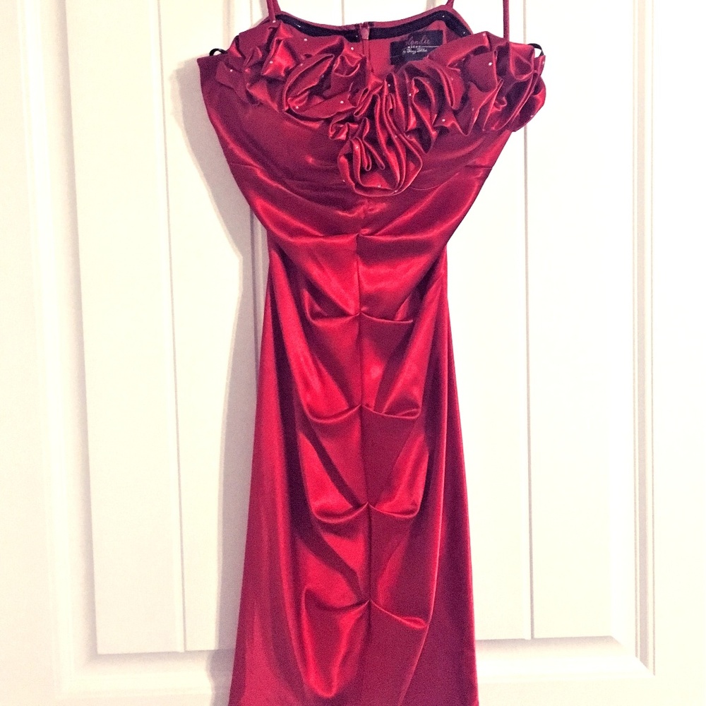 Fancy red cocktail dress